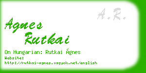 agnes rutkai business card